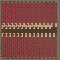 Interlock (Pasco) 20x12 cm · ISH-190 · I-Shape Dog-Bone Centre feature band 30cm, quarter-turn lattice C - edge to edge