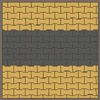 Interlock (Pasco) 20x12 cm · ISH-191 · I-Shape Dog-Bone Centre feature band 40cm, aligned lattice A - kerb frame (Kerb 54F)