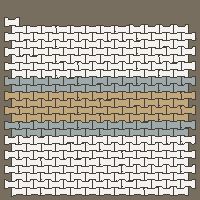 Interlock (Pasco) 20x12 cm · ISH-194 · I-Shape Dog-Bone Centre feature band 40cm, aligned lattice A - edge to edge