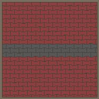 Interlock (Pasco) 20x12 cm · ISH-195 · I-Shape Dog-Bone Centre feature band 20cm, aligned lattice B - kerb frame (Kerb 42H)