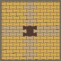 Interlock (Pasco) 20x12 cm · ISH-203 · I-Shape Dog-Bone Cross feature 20cm, aligned lattice A - kerb frame (Kerb 30F)
