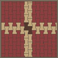 Interlock (Pasco) 20x12 cm · ISH-205 · I-Shape Dog-Bone Cross feature 16cm, quarter-turn lattice C - kerb frame (Kerb 40F)