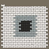 Interlock (Pasco) 20x12 cm · ISH-208 · I-Shape Dog-Bone Centre block 30cm, aligned lattice C - edge to edge