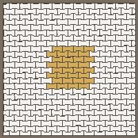 Interlock (Pasco) 20x12 cm · ISH-209 · I-Shape Dog-Bone Centre block 20cm, aligned lattice A - kerb frame (Heel kerb 80x200x600)