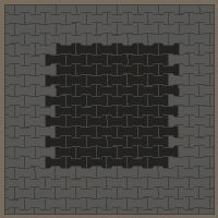 Interlock (Pasco) 20x12 cm · ISH-211 · I-Shape Dog-Bone Centre block 30cm, aligned lattice C - kerb frame (Kerb 54H)