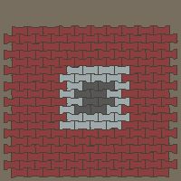Interlock (Pasco) 20x12 cm · ISH-212 · I-Shape Dog-Bone Centre block 20cm, aligned lattice A - edge to edge