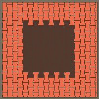 Interlock (Pasco) 20x12 cm · ISH-213 · I-Shape Dog-Bone Centre block 24cm, quarter-turn lattice B - kerb frame (Kerb 54F)