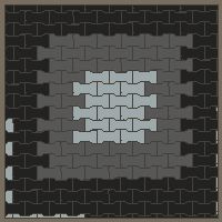 Interlock (Pasco) 20x12 cm · ISH-215 · I-Shape Dog-Bone Square rings 30cm, aligned lattice C - kerb frame (Kerb 25H)