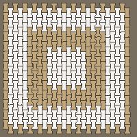 Interlock (Pasco) 20x12 cm · ISH-216 · I-Shape Dog-Bone Square rings 40cm, quarter-turn lattice A - edge to edge