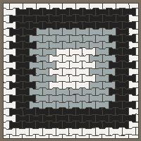 Interlock (Pasco) 20x12 cm · ISH-221 · I-Shape Dog-Bone Square rings 30cm, aligned lattice C - kerb frame (Kerb 30H/20)