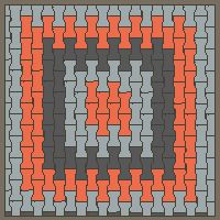Interlock (Pasco) 20x12 cm · ISH-223 · I-Shape Dog-Bone Square rings 20cm, quarter-turn lattice B - kerb frame (Kerb 30B)