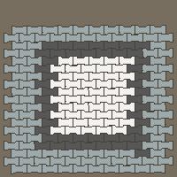 Interlock (Pasco) 20x12 cm · ISH-224 · I-Shape Dog-Bone Accent field border 20cm, aligned lattice C - edge to edge