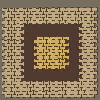 Interlock (Pasco) 20x12 cm · ISH-226 · I-Shape Dog-Bone Accent field border 40cm, aligned lattice B - edge to edge