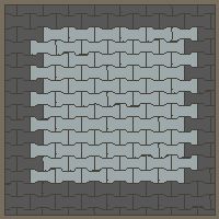 Interlock (Pasco) 20x12 cm · ISH-227 · I-Shape Dog-Bone Accent field border 20cm, aligned lattice C - kerb frame (Kerb 40F)