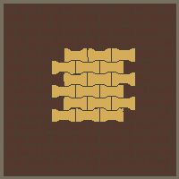 Interlock (Pasco) 20x12 cm · ISH-229 · I-Shape Dog-Bone Accent field border 40cm, aligned lattice B - kerb frame (Kerb 40H)