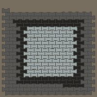 Interlock (Pasco) 20x12 cm · ISH-230 · I-Shape Dog-Bone Accent field border 20cm, aligned lattice C - edge to edge