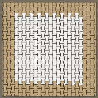 Interlock (Pasco) 20x12 cm · ISH-231 · I-Shape Dog-Bone Accent field border 30cm, quarter-turn lattice A - kerb frame (Heel kerb 80x200x600)