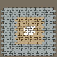 Interlock (Pasco) 20x12 cm · ISH-232 · I-Shape Dog-Bone Accent field border 40cm, aligned lattice B - edge to edge