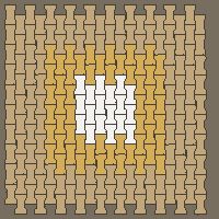 Interlock (Pasco) 20x12 cm · ISH-234 · I-Shape Dog-Bone Accent field border 30cm, quarter-turn lattice A - edge to edge