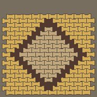 Interlock (Pasco) 20x12 cm · ISH-242 · I-Shape Dog-Bone Diamond medallion r=62cm, aligned lattice B - edge to edge