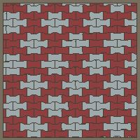 Interlock (Pasco) 20x12 cm · ISH-245 · I-Shape Dog-Bone Large block checker 20cm, aligned lattice B - kerb frame (Kerb 30B)