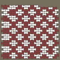 Interlock (Pasco) 20x12 cm · ISH-248 · I-Shape Dog-Bone Large block checker 20cm, aligned lattice B - edge to edge