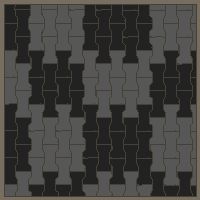 Interlock (Pasco) 20x12 cm · ISH-249 · I-Shape Dog-Bone Large block checker 30cm, quarter-turn lattice C - kerb frame (Kerb 54H)