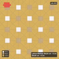 Interlock (Pasco) 28x24 cm · LAL-010 · Octagon Rosette Grid - single house colour, two square accents
