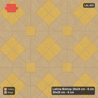 Interlock (Pasco) 28x24 cm · LAL-023 · Octagons with Diamond Blocks - diamond blocks and centres in one accent, kerb frame