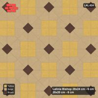 Interlock (Pasco) 28x24 cm · LAL-024 · Octagons with Diamond Blocks - diamond blocks and dark centres, turned 45 deg
