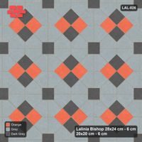 Interlock (Pasco) 28x24 cm · LAL-026 · Octagons with Diamond Blocks - two-tone diamond blocks, kerb frame