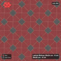 Interlock (Pasco) 28x24 cm · LAL-034 · House-Pair Rows - accent squares, turned 45 deg