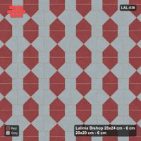 Interlock (Pasco) 28x24 cm · LAL-036 · House-Pair Rows - coloured by pair direction, kerb frame