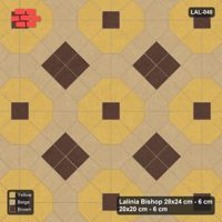 Interlock (Pasco) 28x24 cm · LAL-040 · Octagons with House Pairs and Plus Squares - dark centres and plus core