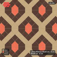 Interlock (Pasco) 28x24 cm · LAL-045 · House-Pair Columns with Diamonds - pairs cycling accent, base, band colour, base with diagonal diamond bands, turned 90 deg