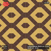 Interlock (Pasco) 28x24 cm · LAL-046 · House-Pair Columns with Diamonds - diagonal bands and accent pairs in one colour