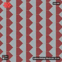 Interlock (Pasco) 28x24 cm · LAL-048 · La-19 Staggered Columns - two colours by pair member, kerb frame