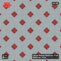 Interlock (Pasco) 28x24 cm · LAL-053 · Octagon Rosette Grid - single house colour, accent squares, turned 45 deg
