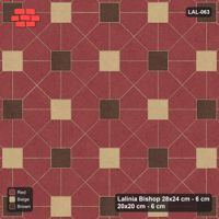 Interlock (Pasco) 28x24 cm · LAL-063 · Octagon Rosette Grid - single house colour, two square accents