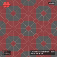 Interlock (Pasco) 28x24 cm · LAL-065 · Octagon Rosette Grid - chequer octagons, squares in the second colour, turned 45 deg