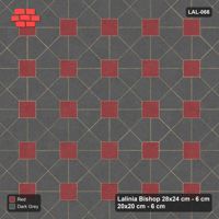 Interlock (Pasco) 28x24 cm · LAL-066 · Octagon Rosette Grid - single house colour, accent squares