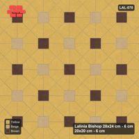 Interlock (Pasco) 28x24 cm · LAL-070 · Octagon Rosette Grid - single house colour, two square accents, kerb frame