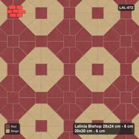 Interlock (Pasco) 28x24 cm · LAL-072 · Octagon Rosette Grid - chequer octagons, squares in the second colour