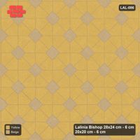 Interlock (Pasco) 28x24 cm · LAL-086 · Octagon Rosette Grid - single house colour, accent squares, turned 45 deg
