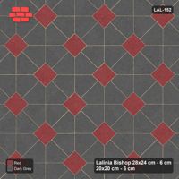 Interlock (Pasco) 28x24 cm · LAL-152 · House-Pair Rows - accent squares, turned 45 deg, kerb frame