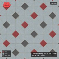 Interlock (Pasco) 28x24 cm · LAL-156 · House-Pair Rows - alternating square rows, turned 45 deg