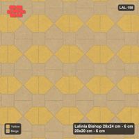 Interlock (Pasco) 28x24 cm · LAL-158 · House-Pair Rows - coloured by pair direction, turned 90 deg, kerb frame