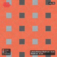 Interlock (Pasco) 28x24 cm · LAL-166 · House-Pair Rows - alternating square rows, turned 90 deg