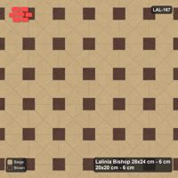 Interlock (Pasco) 28x24 cm · LAL-167 · House-Pair Rows - accent squares, kerb frame