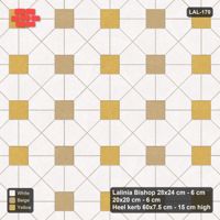 Interlock (Pasco) 28x24 cm · LAL-170 · House-Pair Rows - alternating square rows, turned 90 deg, kerb frame